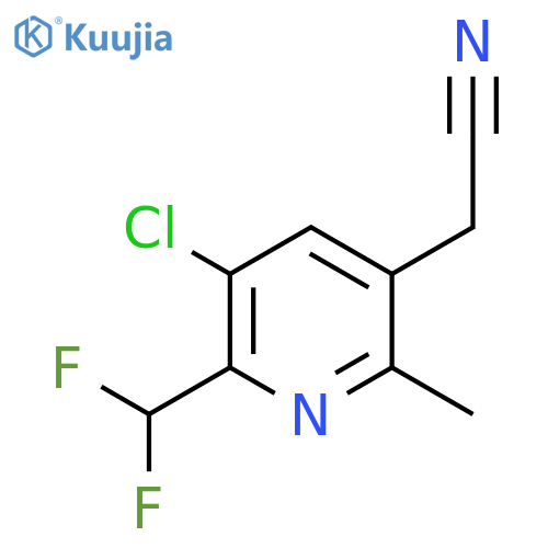 3-Chloro-2-(difluoromethyl)-6-methylpyridine-5-acetonitrile structure