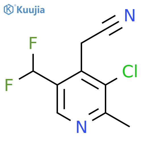 3-Chloro-5-(difluoromethyl)-2-methylpyridine-4-acetonitrile structure