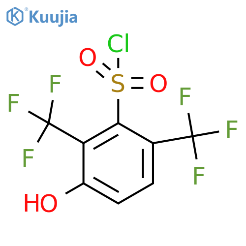 2,6-Bis(trifluoromethyl)-3-hydroxybenzenesulfonyl chloride structure