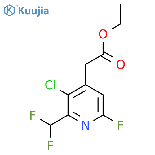 Ethyl 3-chloro-2-(difluoromethyl)-6-fluoropyridine-4-acetate structure