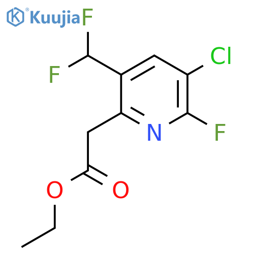 Ethyl 3-chloro-5-(difluoromethyl)-2-fluoropyridine-6-acetate structure