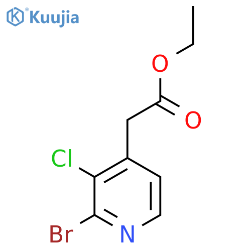 Ethyl 2-bromo-3-chloropyridine-4-acetate structure
