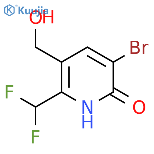 3-Bromo-6-(difluoromethyl)-2-hydroxypyridine-5-methanol structure