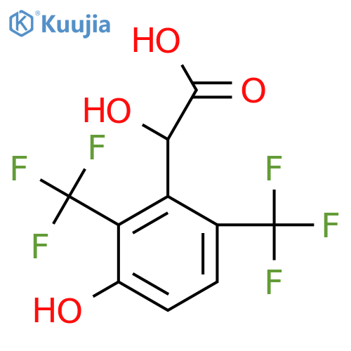 2,6-Bis(trifluoromethyl)-3-hydroxymandelic acid structure