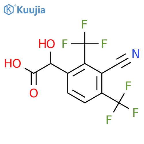 2,4-Bis(trifluoromethyl)-3-cyanomandelic acid structure