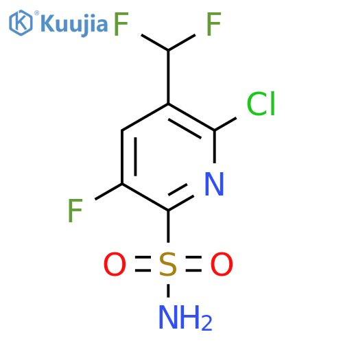2-Chloro-3-(difluoromethyl)-5-fluoropyridine-6-sulfonamide structure