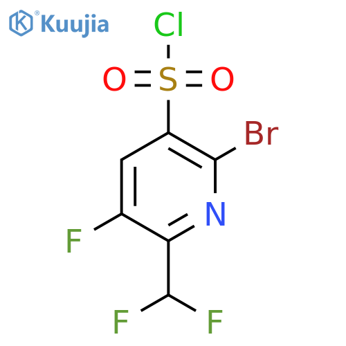 2-Bromo-6-(difluoromethyl)-5-fluoropyridine-3-sulfonyl chloride structure