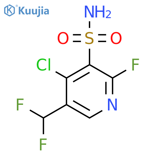 4-Chloro-5-(difluoromethyl)-2-fluoropyridine-3-sulfonamide structure