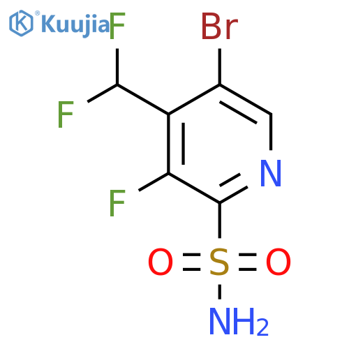 5-Bromo-4-(difluoromethyl)-3-fluoropyridine-2-sulfonamide structure