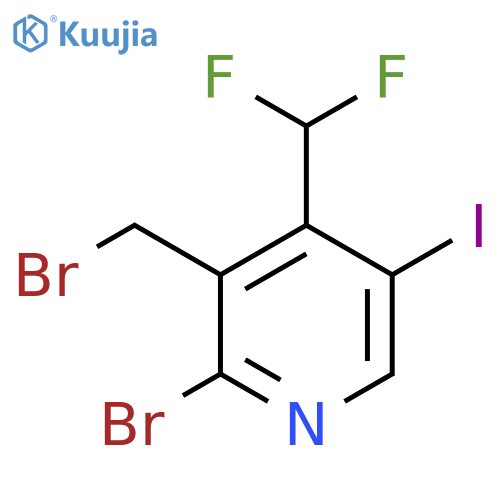 2-Bromo-3-(bromomethyl)-4-(difluoromethyl)-5-iodopyridine structure