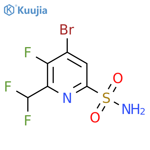4-Bromo-2-(difluoromethyl)-3-fluoropyridine-6-sulfonamide structure