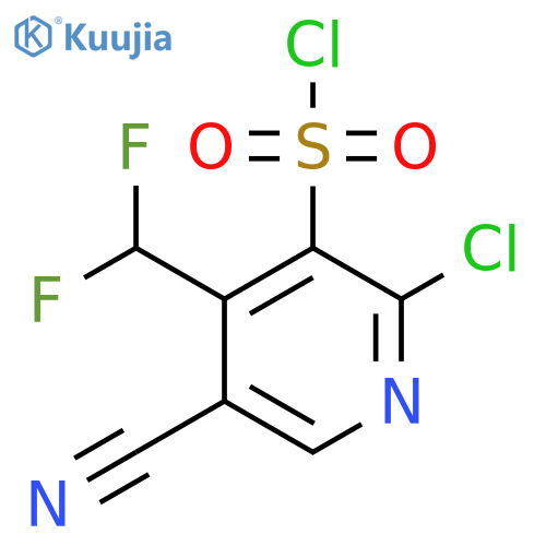 2-Chloro-5-cyano-4-(difluoromethyl)pyridine-3-sulfonyl chloride structure