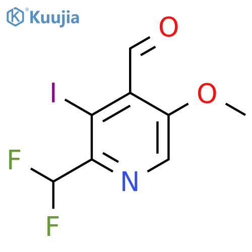 2-(Difluoromethyl)-3-iodo-5-methoxypyridine-4-carboxaldehyde structure