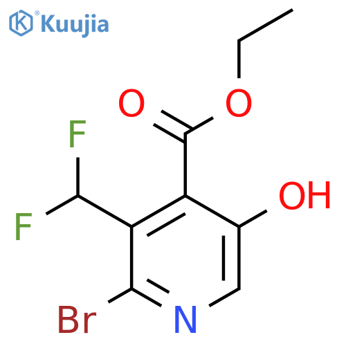 Ethyl 2-bromo-3-(difluoromethyl)-5-hydroxypyridine-4-carboxylate structure
