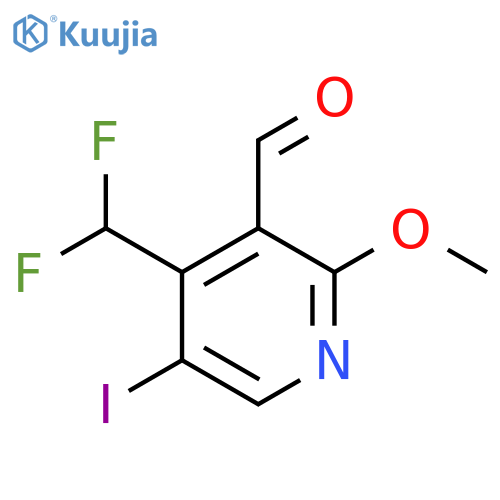 4-(Difluoromethyl)-5-iodo-2-methoxypyridine-3-carboxaldehyde structure