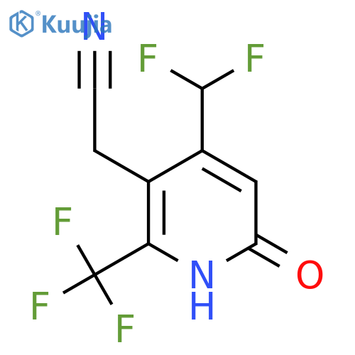 4-(Difluoromethyl)-6-hydroxy-2-(trifluoromethyl)pyridine-3-acetonitrile structure