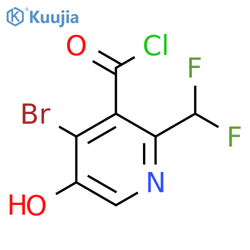 4-Bromo-2-(difluoromethyl)-5-hydroxypyridine-3-carbonyl chloride structure