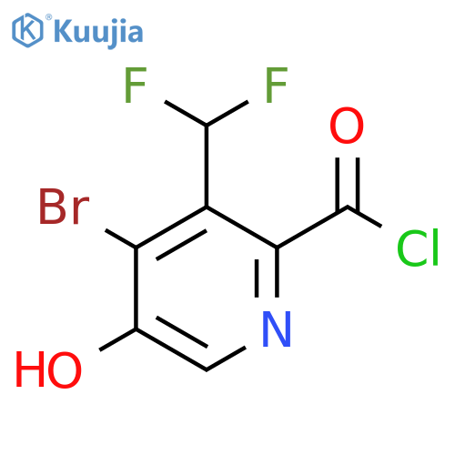 4-Bromo-3-(difluoromethyl)-5-hydroxypyridine-2-carbonyl chloride structure