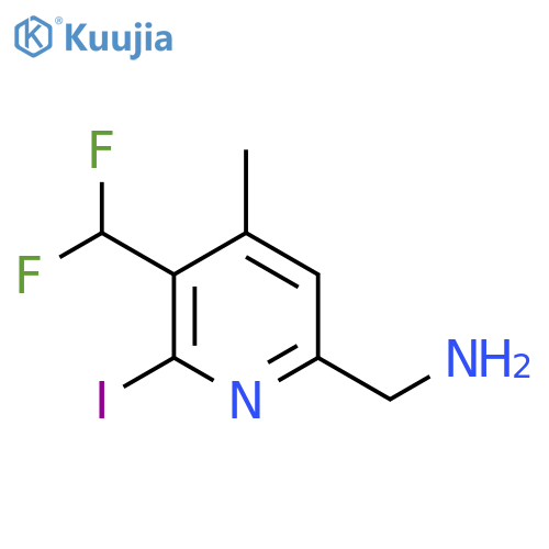 6-(Aminomethyl)-3-(difluoromethyl)-2-iodo-4-methylpyridine structure
