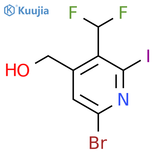 6-Bromo-3-(difluoromethyl)-2-iodopyridine-4-methanol structure