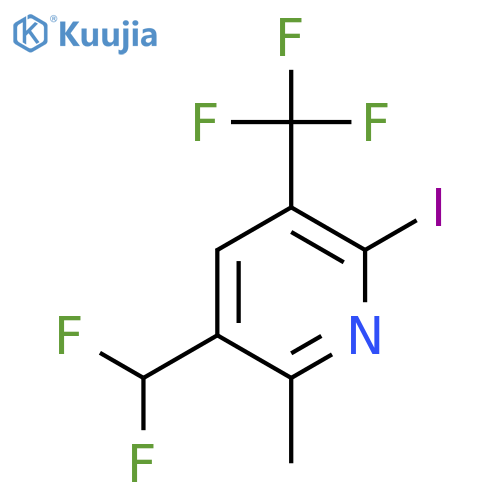 3-(Difluoromethyl)-6-iodo-2-methyl-5-(trifluoromethyl)pyridine structure