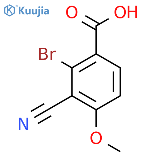 2-Bromo-3-cyano-4-methoxybenzoic acid structure