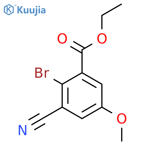 Ethyl 2-bromo-3-cyano-5-methoxybenzoate structure