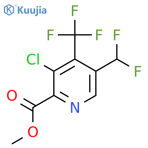 Methyl 3-chloro-5-(difluoromethyl)-4-(trifluoromethyl)pyridine-2-carboxylate structure