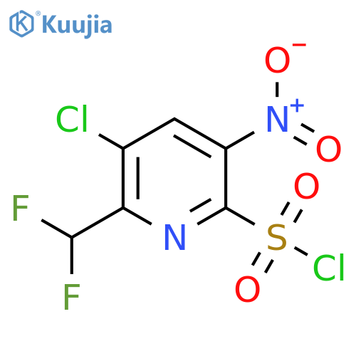 3-Chloro-2-(difluoromethyl)-5-nitropyridine-6-sulfonyl chloride structure