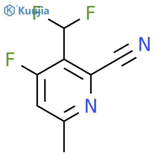 2-Cyano-3-(difluoromethyl)-4-fluoro-6-methylpyridine structure
