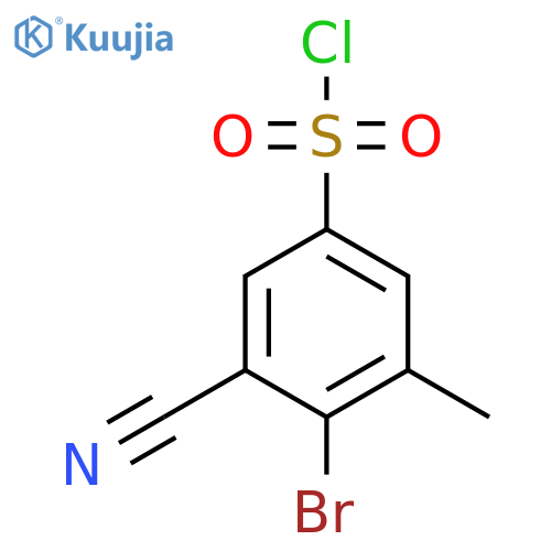 4-Bromo-3-cyano-5-methylbenzenesulfonyl chloride structure