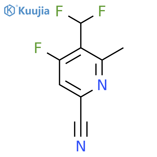 6-Cyano-3-(difluoromethyl)-4-fluoro-2-methylpyridine structure