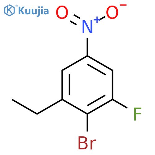1-Bromo-2-ethyl-6-fluoro-4-nitrobenzene structure