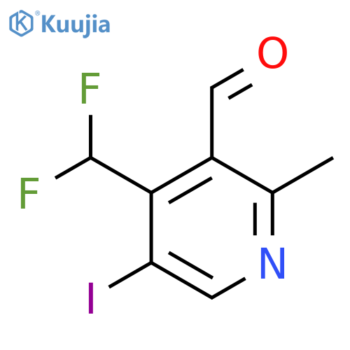 4-(Difluoromethyl)-5-iodo-2-methylpyridine-3-carboxaldehyde structure