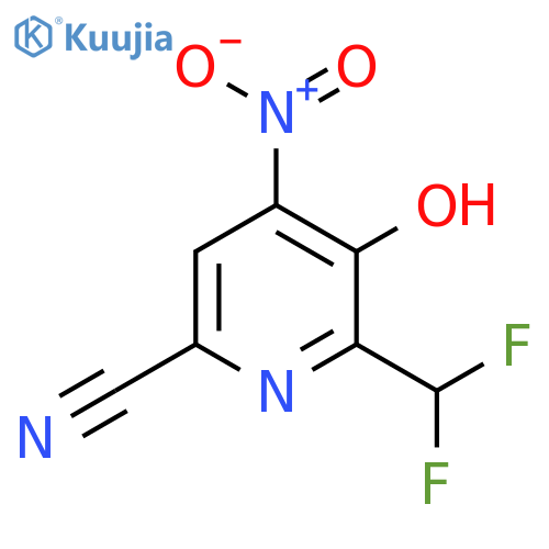 6-Cyano-2-(difluoromethyl)-3-hydroxy-4-nitropyridine structure