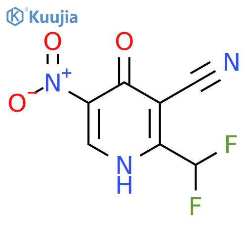 3-Cyano-2-(difluoromethyl)-4-hydroxy-5-nitropyridine structure