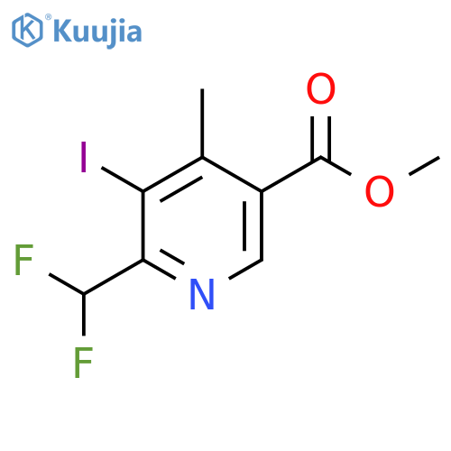 Methyl 2-(difluoromethyl)-3-iodo-4-methylpyridine-5-carboxylate structure