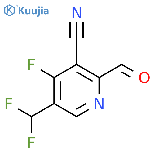 3-Cyano-5-(difluoromethyl)-4-fluoropyridine-2-carboxaldehyde structure