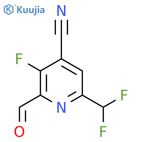 4-Cyano-6-(difluoromethyl)-3-fluoropyridine-2-carboxaldehyde structure