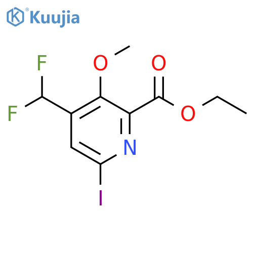 Ethyl 4-(difluoromethyl)-6-iodo-3-methoxypyridine-2-carboxylate structure