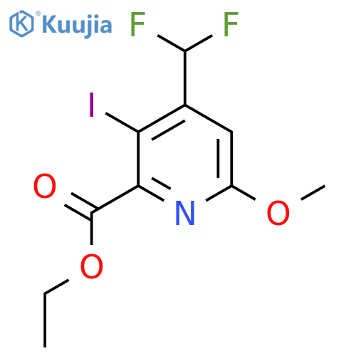 Ethyl 4-(difluoromethyl)-3-iodo-6-methoxypyridine-2-carboxylate structure
