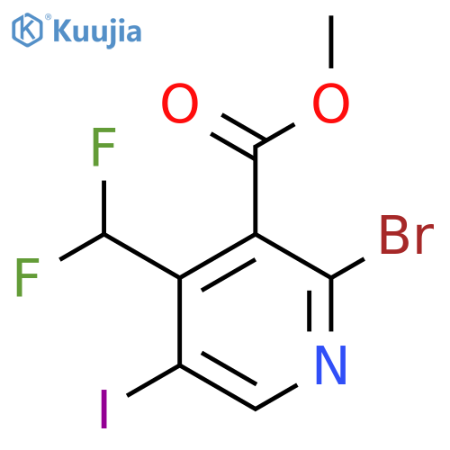 Methyl 2-bromo-4-(difluoromethyl)-5-iodopyridine-3-carboxylate structure