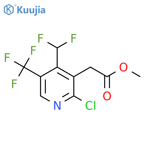 Methyl 2-chloro-4-(difluoromethyl)-5-(trifluoromethyl)pyridine-3-acetate structure