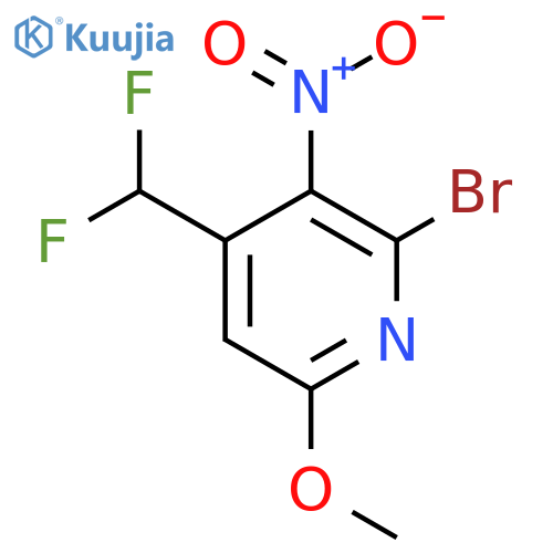 2-Bromo-4-(difluoromethyl)-6-methoxy-3-nitropyridine structure