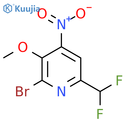 2-Bromo-6-(difluoromethyl)-3-methoxy-4-nitropyridine structure