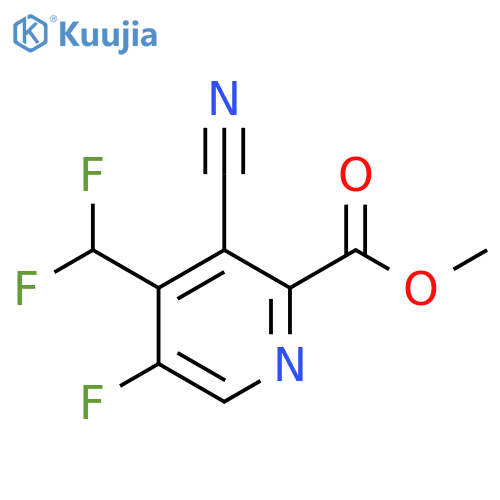 Methyl 3-cyano-4-(difluoromethyl)-5-fluoropyridine-2-carboxylate structure