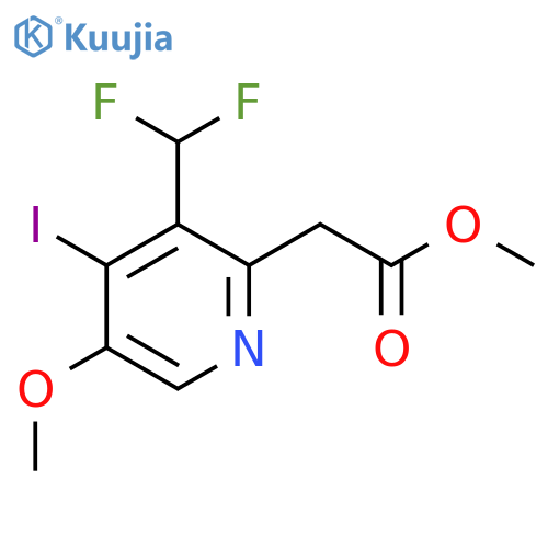 Methyl 3-(difluoromethyl)-4-iodo-5-methoxypyridine-2-acetate structure