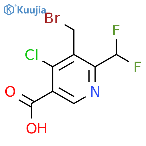 3-(Bromomethyl)-4-chloro-2-(difluoromethyl)pyridine-5-carboxylic acid structure