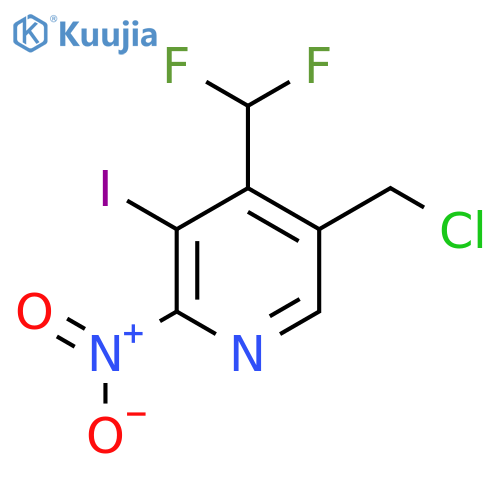 5-(Chloromethyl)-4-(difluoromethyl)-3-iodo-2-nitropyridine structure