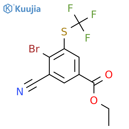 Ethyl 4-bromo-3-cyano-5-(trifluoromethylthio)benzoate structure